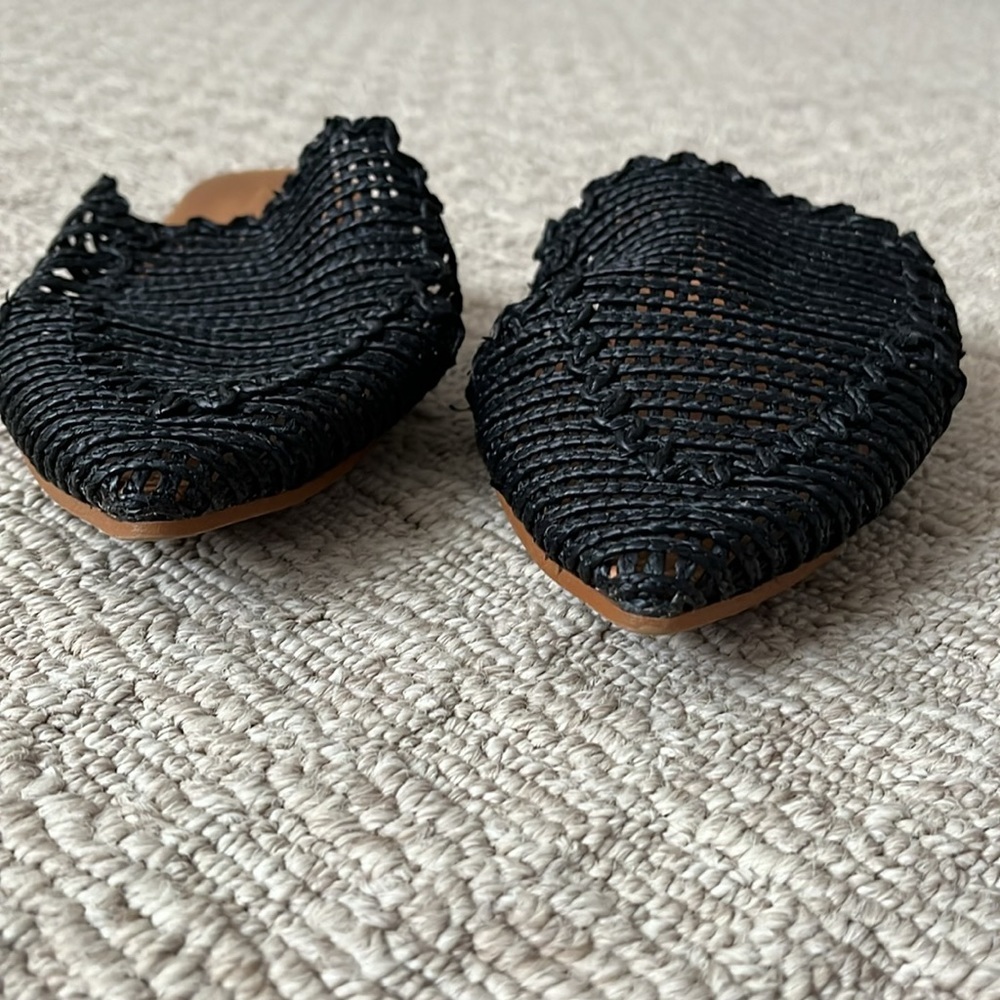 Garnet Hill Delia woven mules Slide On Pointed Toe Flats size 40 - Picture 5 of 7